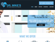 Tablet Screenshot of drmikeswalkinclinics.com